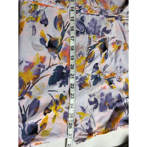 Torrid Women's Dolman Blouse 2X Floral Print Stretch Rayon Short Sleeve Pockets - Picture 9 of 10